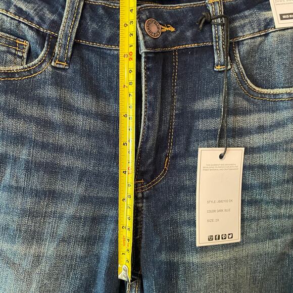 NWT Judy Blue Dark Wash Relaxed Fit Jeans High Waisted Slim Women's size 29 - Picture 12 of 13